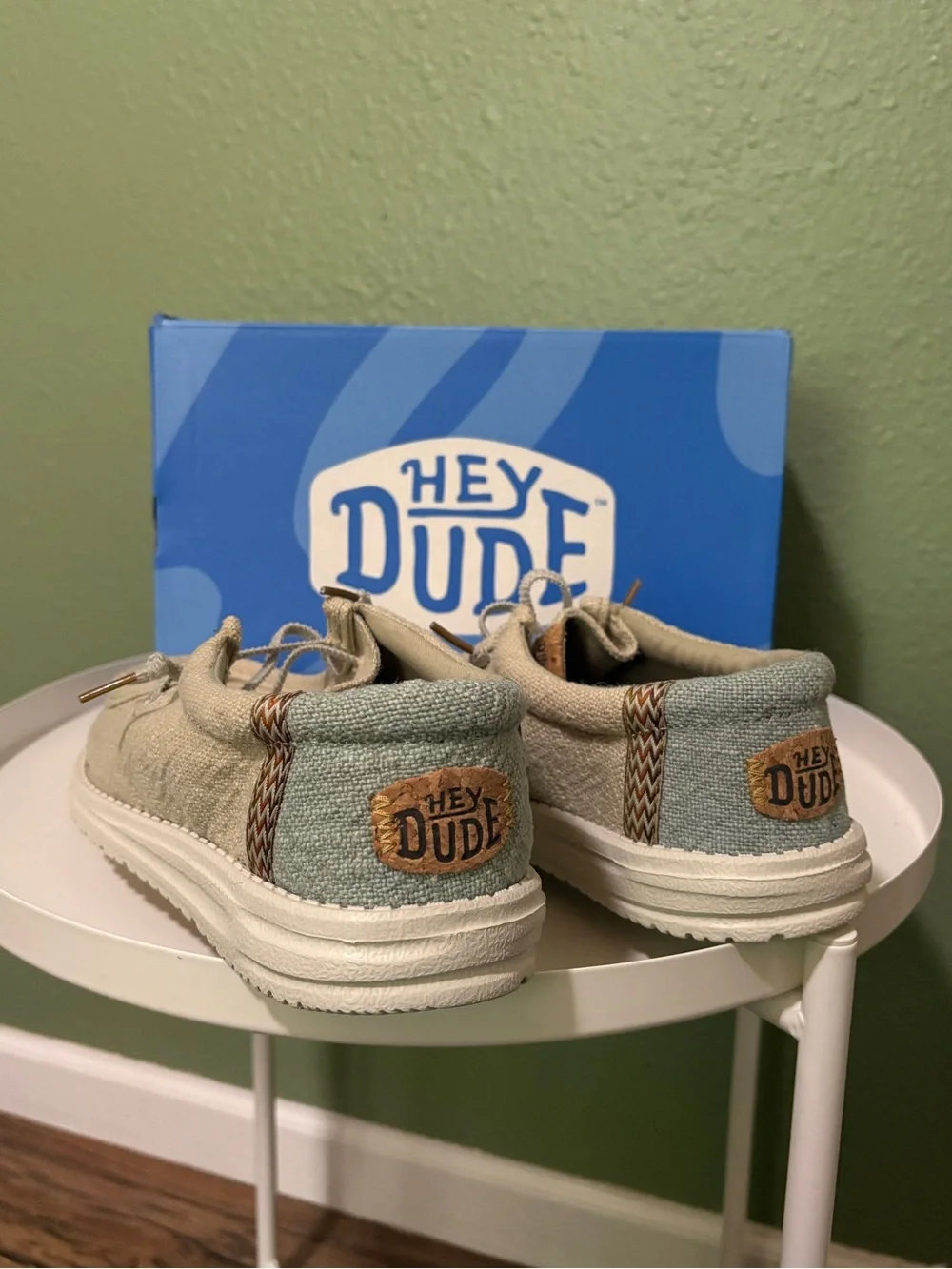 Hey Dude Beige Canvas Boat Shoes - Lightweight Slip-On